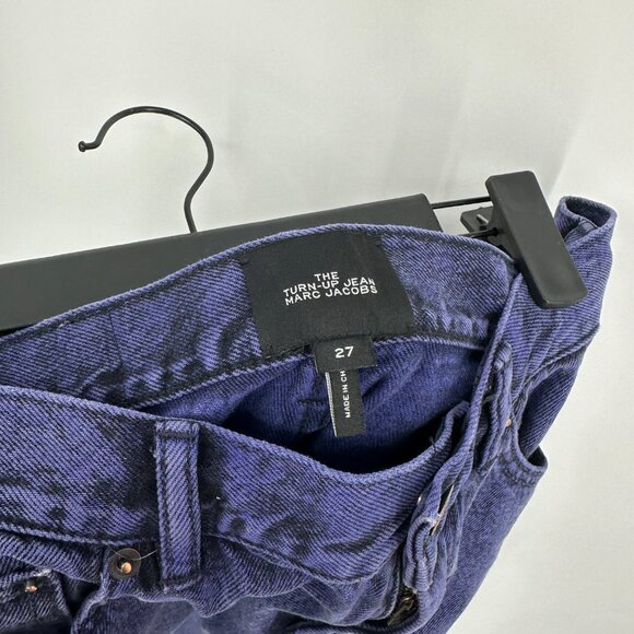 Marc Jacobs Turn-Up Overdye Straight Leg Jeans Violet Purple Size 27 - Picture 9 of 12